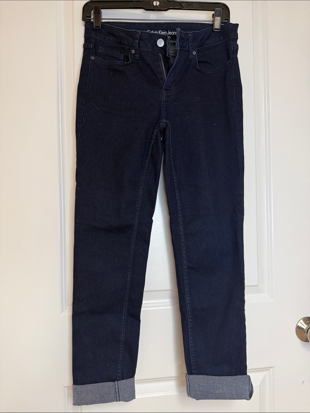 Calvin Klein Skinny Jeans Women's Dark Navy Straight Leg Jeans